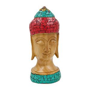 Handcrafted Wooden Stone Buddha (6inch)